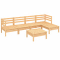 Ensemble de Salon de Jardin en Bois de Pin 6 Pièces