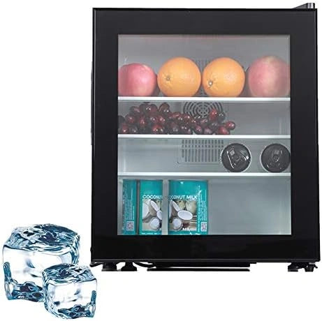 Mini Congélateur Vertical 30L avec Porte en Verre et Serrure - Économique pour Dortoirs, Bureaux, Appartements