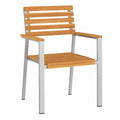 Lot de 4 chaises en bois d'acacia pour jardin