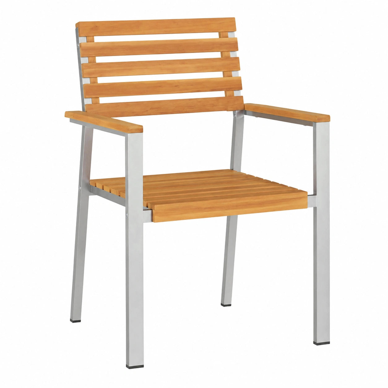 Lot de 4 chaises en bois d'acacia pour jardin