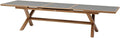 Table de Jardin Extensible 12 Places en Aluminium Antirouille - Finition Graphite et Miel