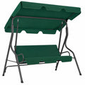 Balancelle de Jardin avec Toit à Baldaquin Vert 170x110x153 cm