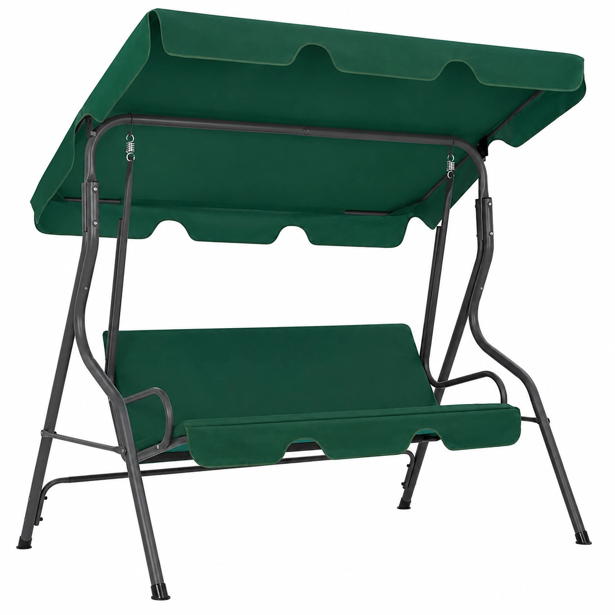 Balancelle de Jardin avec Toit à Baldaquin Vert 170x110x153 cm