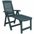 Chaise Longue d'Extérieur en Plastique Vert