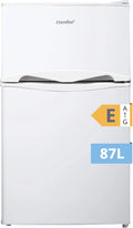 Réfrigérateur Compact 87L COMFEE', Congélateur Intégré, Économie d'Énergie, Éclairage LED, Portes Réversibles, Thermostat Ajustable, Blanc