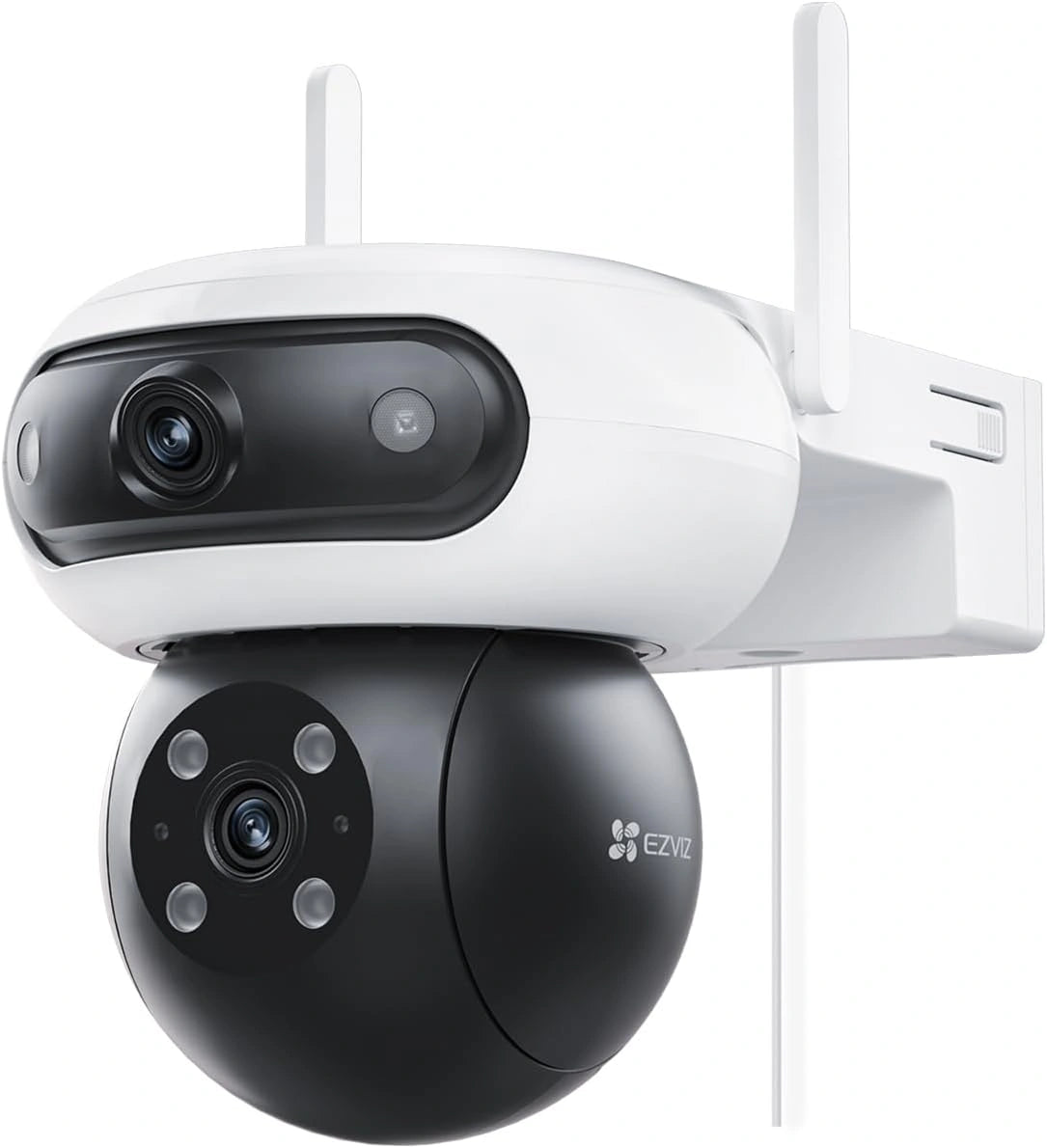 Caméra WiFi Extérieure 8MP Double Lentille EZVIZ, Vision Nocturne en Couleurs, Détection Personne/Véhicule, Audio Bidirectionnel, Étanche, Vue Panoramique 360°, Modèle C90 Dual