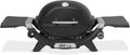 Barbecue à Gaz Weber Q 1200N avec Tablettes - Portable pour Camping et Balcons, Brûleur Puissant, Grilles en Fonte Émaillée, Allumage Électronique, Noir Minuit