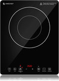 Plaque Induction Portable AMZCHEF 3500W, Anneau Double, 9 Niveaux, Sécurité, Pause, Minuteur