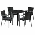Ensemble de Repas Extérieur en Rotin Moderne Résistant aux Intempéries