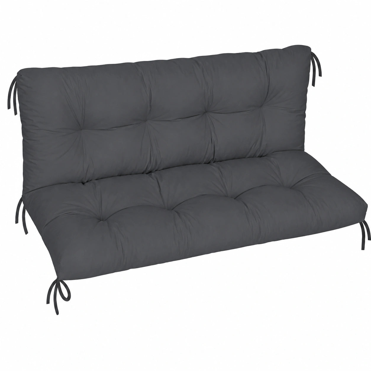 Coussin de jardin imperméable pour balancelle, confort maximal, graphite