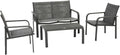 Ensemble de Jardin Piazza 4 Personnes Gris Graphite par Hespéride