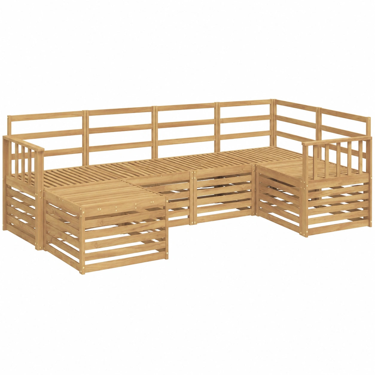 Ensemble de Canapés Extérieur 6 Pièces Blanc pour Terrasse