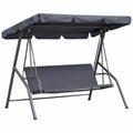 Toile de Remplacement pour Balancelle 3 Places Gris, Imperméable et Anti-UV