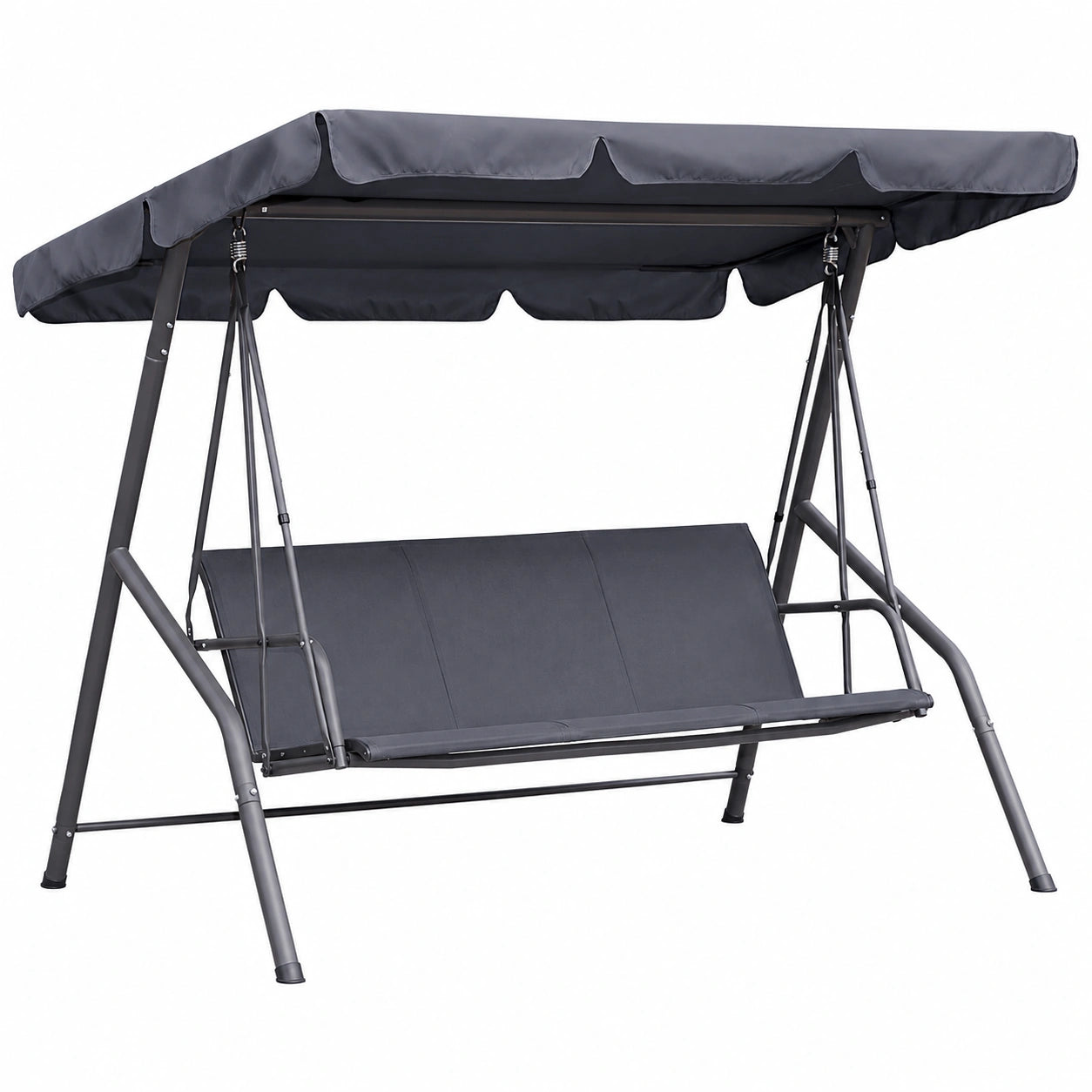 Toile de Remplacement pour Balancelle 3 Places Gris, Imperméable et Anti-UV