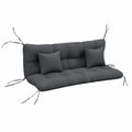 Ensemble de Coussins pour Balancelle de Jardin, Gris Foncé
