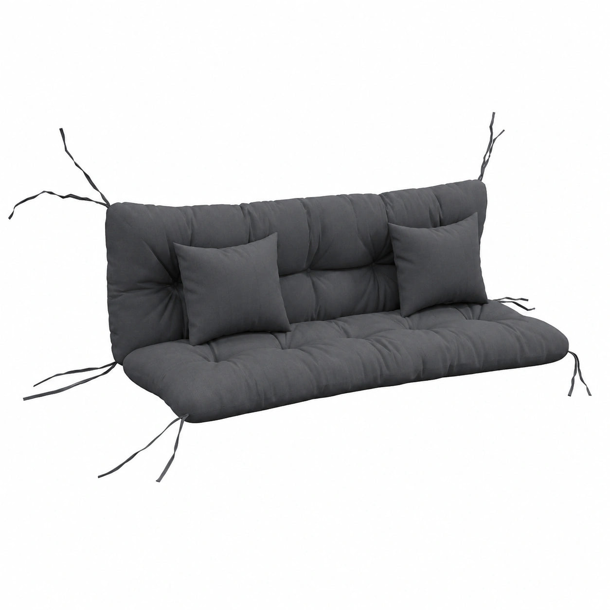 Ensemble de Coussins pour Balancelle de Jardin, Gris Foncé