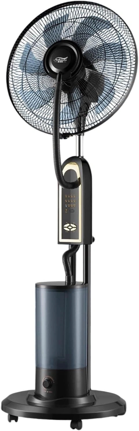 Ventilateur Brumisateur Oscillant avec Télécommande, 4L Réservoir & Roulettes
