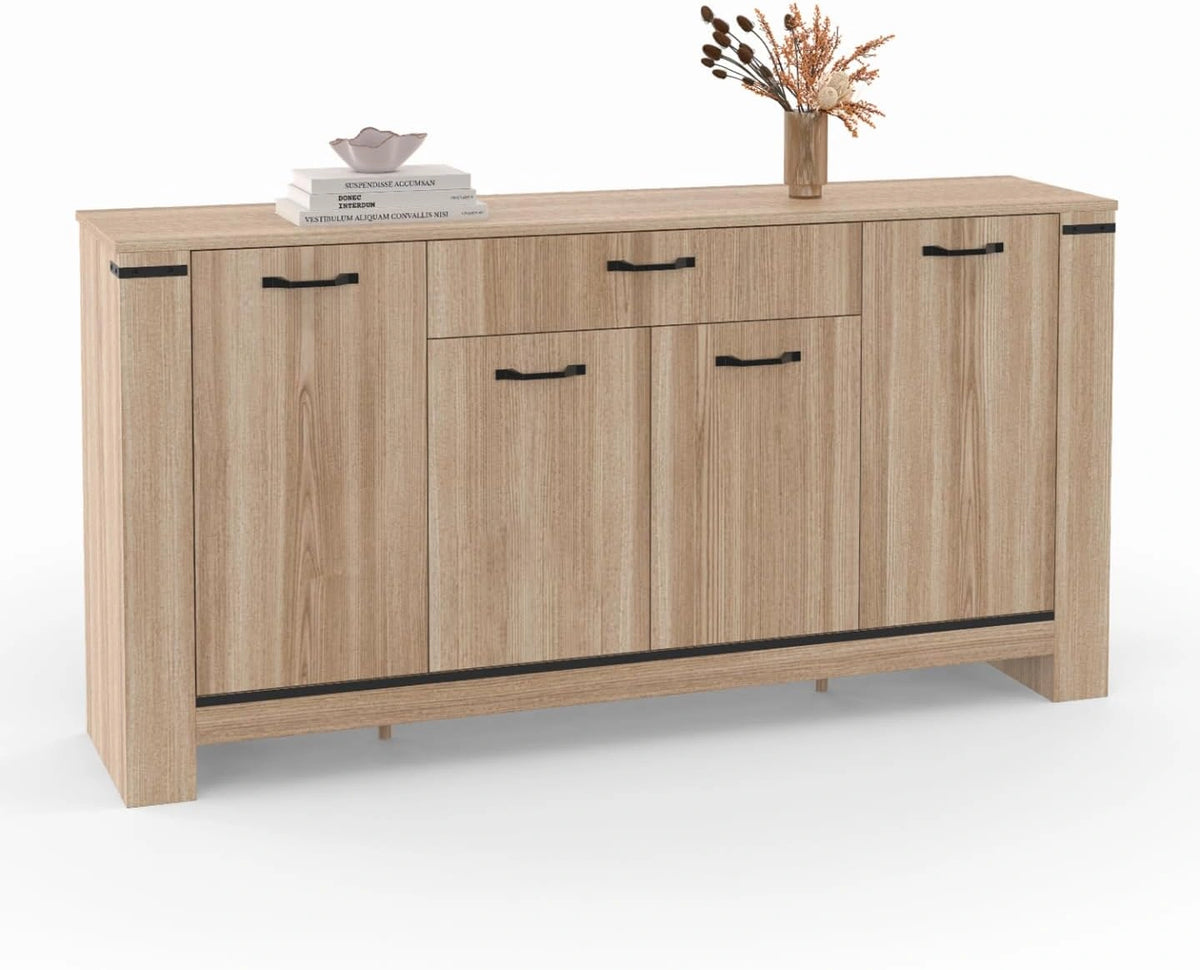 Buffet Contemporain 4 Portes avec Tiroir - 160 cm Idaho