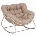 Fauteuil Œuf à Bascule d'Extérieur avec Coussin Ultra Confortable