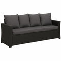 Coussin de siège extérieur pour banc de jardin, couleur anthracite, 170 x 60 x 50 cm