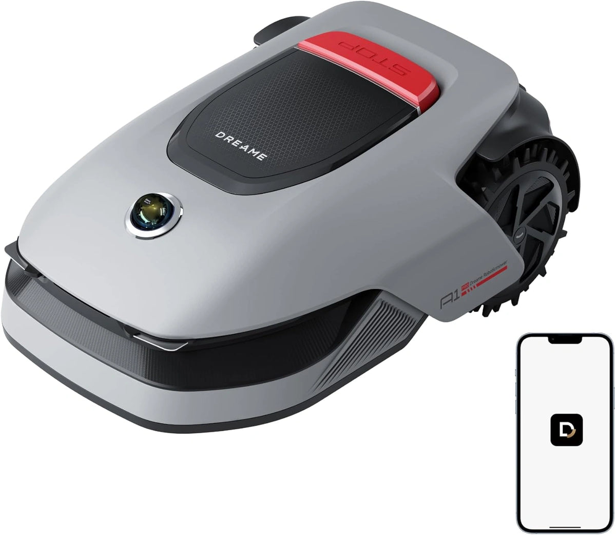 Robot Tondeuse Sans Fil DREAME A1 Pro, Navigation 3D LiDAR, Pour 2000 m², Commande par Application, Gestion de Zones Précise, Évitement des Obstacles Avancé
