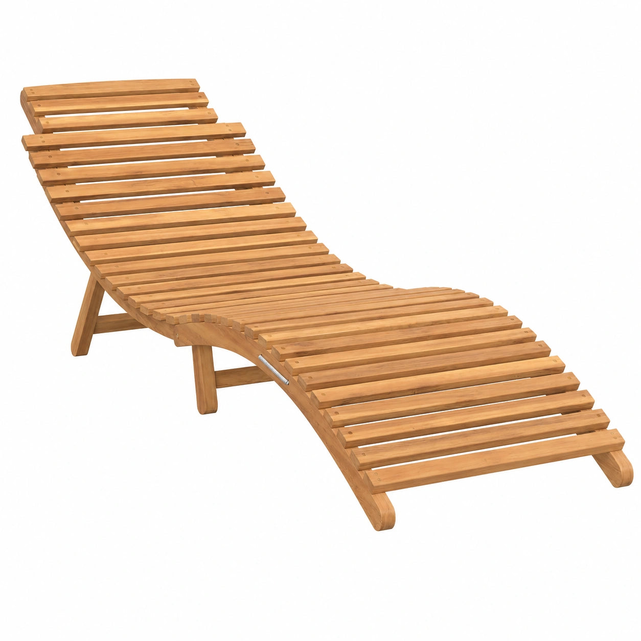 Chaise Longue en Bois de Teck Massif pour Jardin
