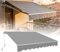 Store Banne de Balcon Réglable Gris Clair 2,5x2m - Protection Solaire et Imperméable