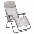 Fauteuil Relax de Jardin Ergonomique - Chaise Longue Zéro Gravité - Tissu Respirant - Couleur Gris