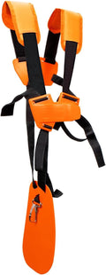 Harnais de Débroussailleuse Double Épaule SUNMON - Sangle Résistante pour Tondeuse STHIL FS, Série KM (Orange)