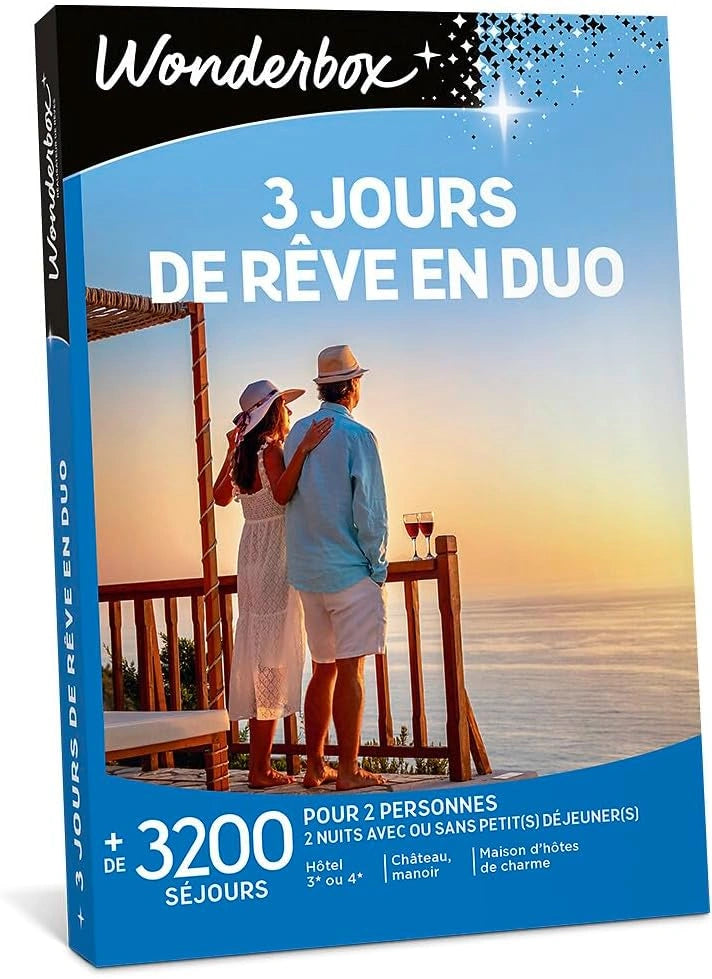 Coffret Cadeau Séjour de Luxe en Duo - 3 Jours Inoubliables