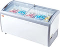 VEVOR Congélateur à Glace Commercial 460 L, Vitrine Réfrigérée avec Portes Coulissantes en Verre, 5 Paniers, Roulettes Verrouillables