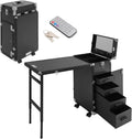 Table de Manucure Pliable avec Tiroirs et Télécommande pour Salon et Domicile