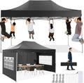 Abri de Jardin Pliable 3x4.5m COBIZI, Étanche avec 3 Parois, Protection UV 50+, Cadre Renforcé, Bleu