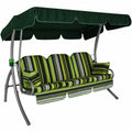 Balancelle de jardin 3 places convertible avec toit réglable