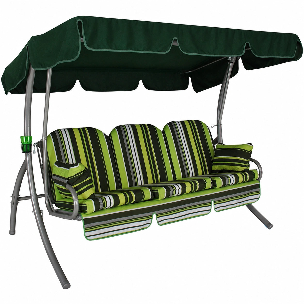 Balancelle de jardin 3 places convertible avec toit réglable