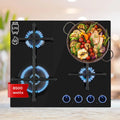 Plaque de Cuisson à Gaz 4 Brûleurs Klarstein, 8.5 kW, Acier Inoxydable, Encastrable