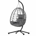 Fauteuil Suspendu Ajustable avec Coussin pour Intérieur et Extérieur