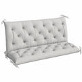 Coussin de Jardin Confortable pour Banc 3 Places, 150 x 98 x 8 cm, Gris Clair