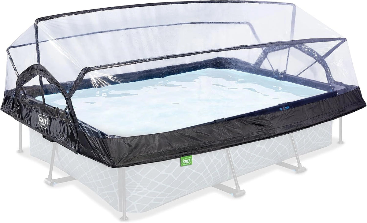 Abri Dôme Transparent pour Piscine Tubulaire 300x200 cm - Compatible Intex et Bestway