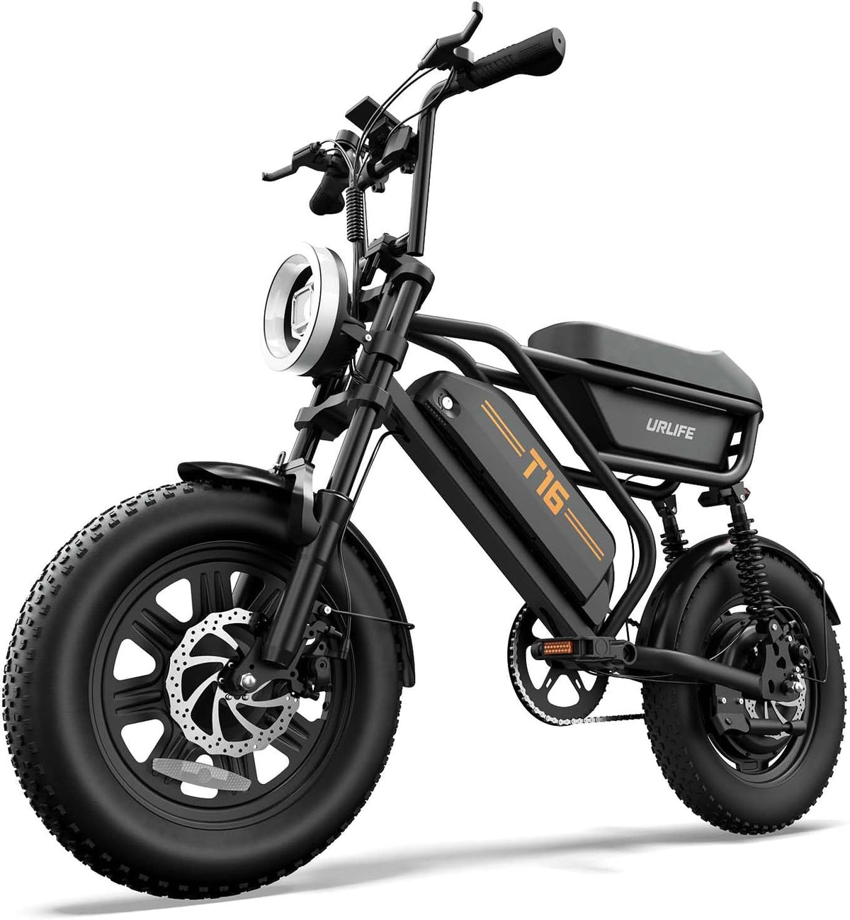 Vélo Électrique Adulte 250W, Pneus Larges 16", Batterie Amovible 48V, Autonomie 100 km