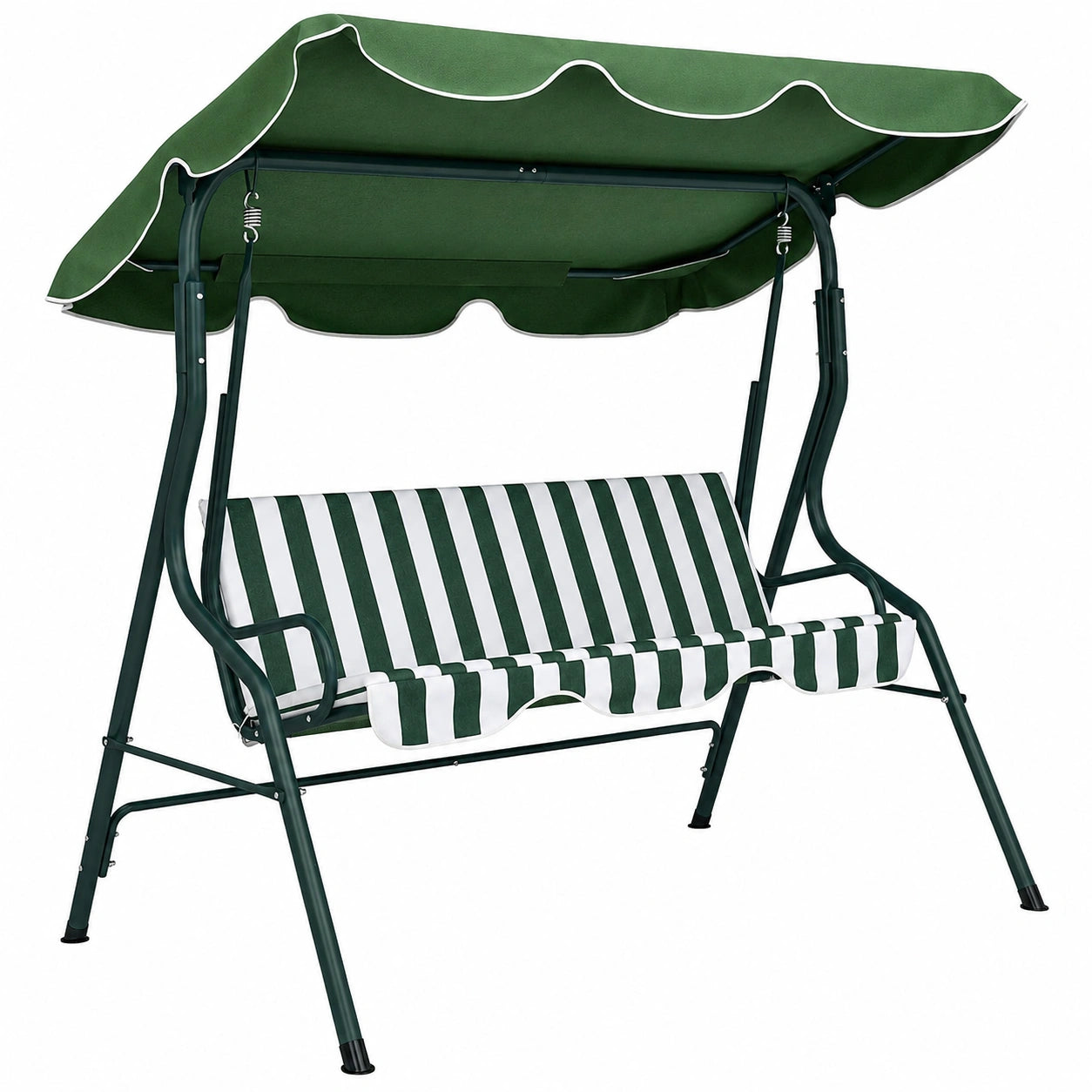 Balancelle de Jardin 3 Places avec Toit Réglable et Coussins