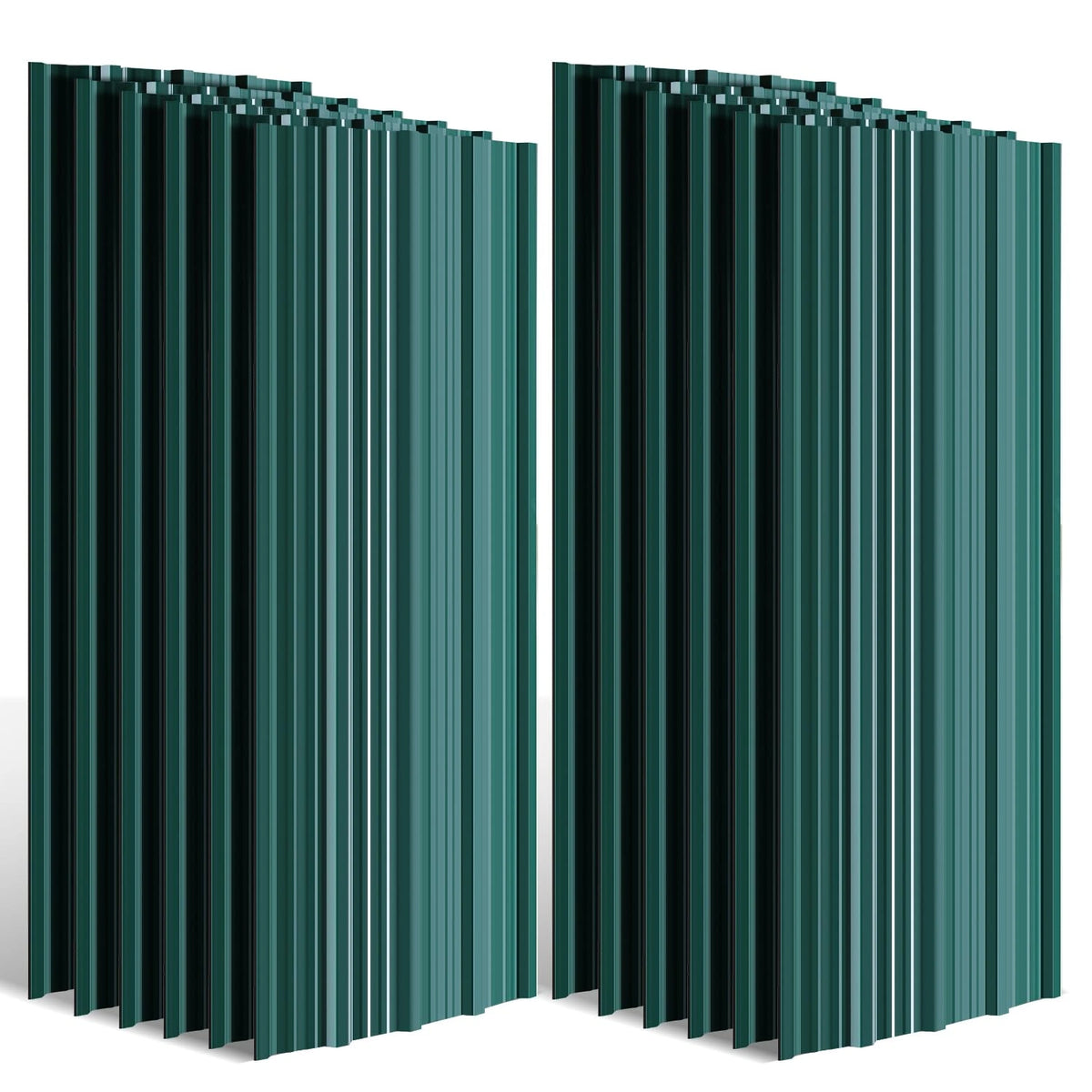 Ensemble de 24 panneaux trapézoïdaux en acier galvanisé pour toitures durables, idéals pour carports et abris de jardin, couvrant 14 m²