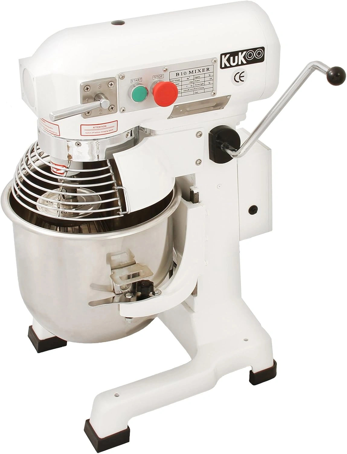 Mélangeur Planétaire Professionnel 10L 550W avec 3 Accessoires