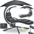 KESSER® Chaise Longue Flottante avec Pare-Soleil, Transat Suspendu, Hamac Confortable Portatif, Charge Maximale 120 kg