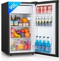 Réfrigérateur Compact FOHERE 91L avec Congélateur, Porte Réversible, Silencieux et Idéal pour Bureau ou Dortoir - Noir