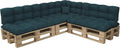 Ensemble de 8 Coussins Matelassés pour Meubles de Jardin, Vert Foncé